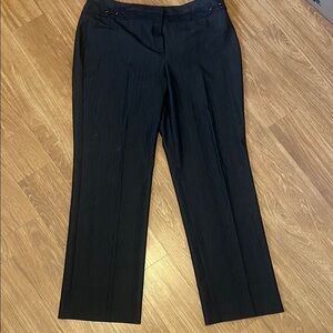 Larry Levine Elegant gray Straight Leg Trousers size 16 excellent condition